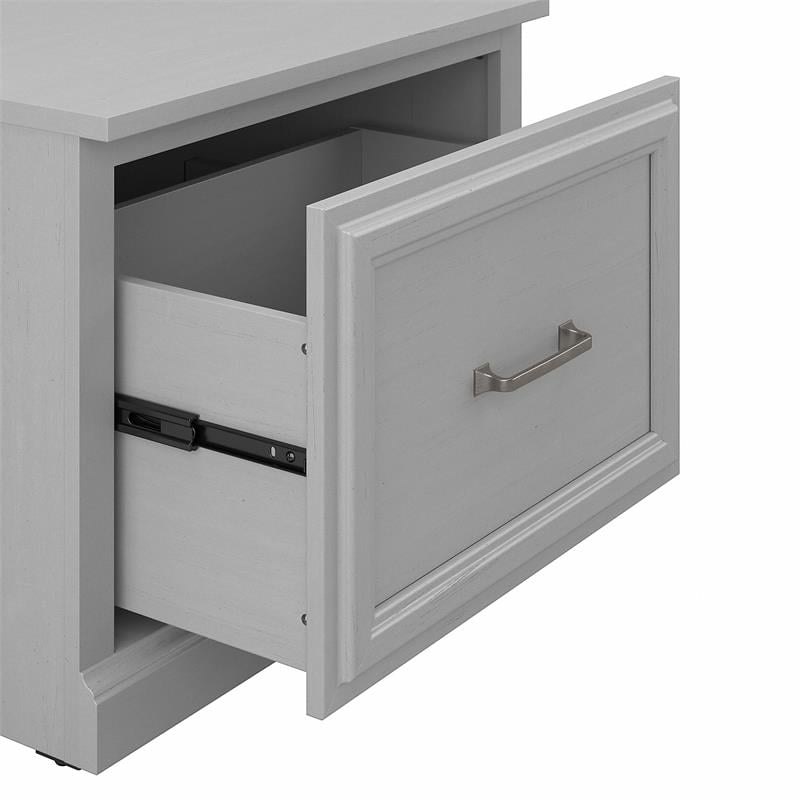 Pemberly Row 24W Small Shoe Bench with Drawer in Gray - Engineered Wood