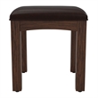 Pemberley Row Solid Wood Vintage Oak Vanity Bench Rectangular Upholstered 16.13