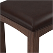 Pemberley Row Solid Wood Vintage Oak Vanity Bench Rectangular Upholstered 16.13