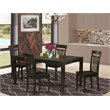 Pemberly Row Modern 5-piece Wood Kitchen Table Set in Cappuccino