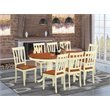 Pemberly Row Modern 9-piece Dining Set with Wood Chairs in Cherry