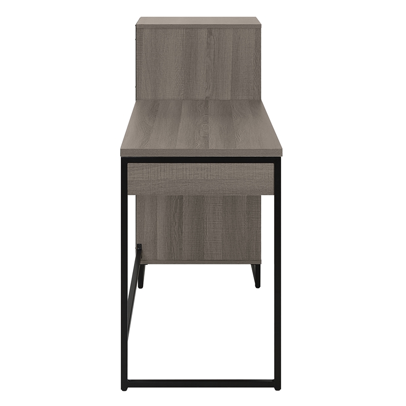 Pemberly Row Lane Worksmart Sit-To-Stand Desk in Farm Oak Engineered Wood