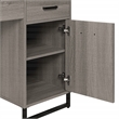 Pemberly Row Lane Worksmart Sit-To-Stand Desk in Farm Oak Engineered Wood
