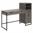 Pemberly Row Lane Worksmart Sit-To-Stand Desk in Farm Oak Engineered Wood