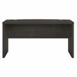 Pemberly Row 60W Bow Front Desk in Charcoal Maple - Engineered Wood