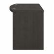 Pemberly Row 60W Bow Front Desk in Charcoal Maple - Engineered Wood