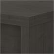 Pemberly Row 60W Bow Front Desk in Charcoal Maple - Engineered Wood