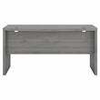 Pemberly Row 60W Bow Front Desk in Modern Gray - Engineered Wood