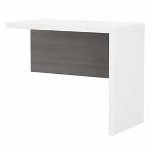 Pemberly Row 36W Desk Return in Pure White and Modern Gray - Engineered Wood