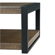 Pemberley Row Wood Walnut End Table Square Distressed Unassembled