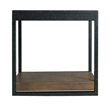Pemberley Row Wood Walnut End Table Square Distressed Unassembled