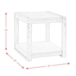 Pemberley Row Wood Walnut End Table Square Distressed Unassembled