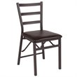 Pemberley Row Metal Brown Dining Chair Ladder Back Foam Padded 33