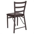 Pemberley Row Metal Brown Dining Chair Ladder Back Foam Padded 33