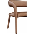 Pemberly Row Modern / Contemporary Brown Vegan Leather Bench