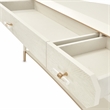 Pemberly Row Modern / Contemporary 3 Drawer Console Table in Ivory