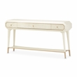 Pemberly Row Modern / Contemporary 3 Drawer Console Table in Ivory