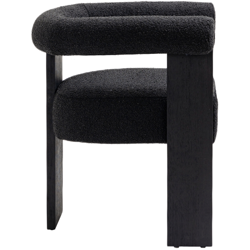 Pemberly Row Contemporary Transitional Black Finish Dining Chair