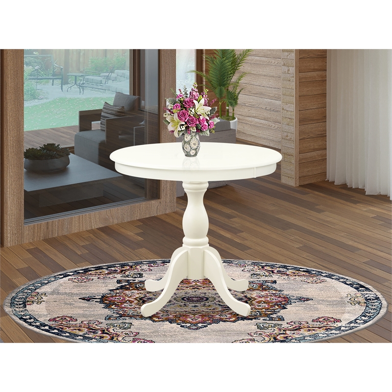 Pemberly Row - Dining Table - Linen White Top & Linen White Pedestal Leg Finish