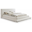 Pemberley Row Teddy Fabric Cream King Bed Rectangular Contemporary Assembled