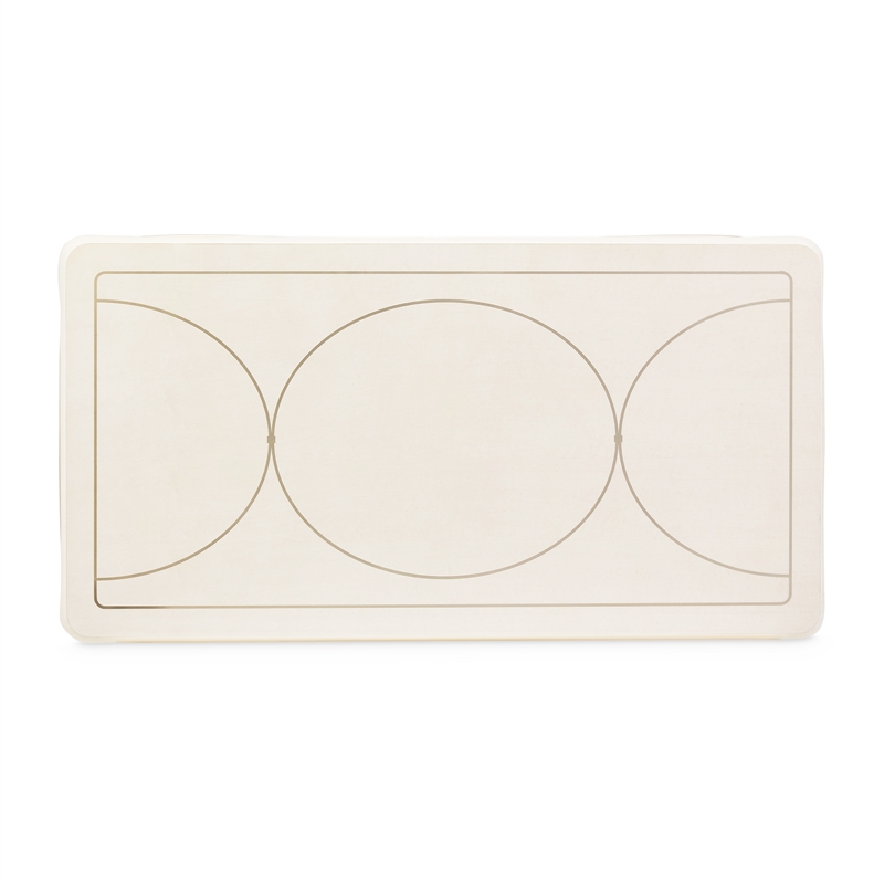 Pemberly Row Modern Rectangular Cocktail Table - Creamy Pearl