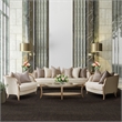 Pemberly Row Modern / Contemporary Glass Cocktail Table - Chardonnay
