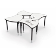 Pemberly Row Hierarchy Shapes Desk with Dry Erase Marker Top and Black Lges