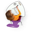 Pemberly Row Hierarchy Shapes Desk with Dry Erase Marker Top and Black Lges