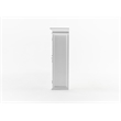 Pemberly Row Buffet Hutch Unit with 4 Glass Doors Solid Wood in White