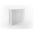 Pemberly Row Buffet Hutch Unit with 4 Glass Doors Solid Wood in White