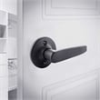 Pemberly Row Contemporary Dummy Brass Door Lever in Matte Black
