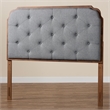 Pemberley Row Fabric Gray King Size Headboard Rectangular Button-Tufted Adjusts to 78