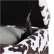 Pemberly Row Contemporary Storage Ottoman in Brown Cowhide Fabric
