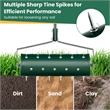 Pemberly Row 21 inch Manual Lawn Aerator Heavy Duty Grass Tool Green