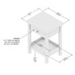 Pemberly Row Farmhouse Living Room End Table - Engineered Wood
