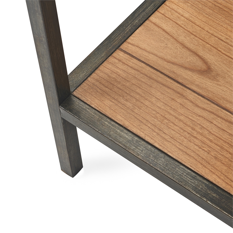 Pemberly Row Modern / Contemporary 2-Tier Console Table Brown