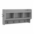 Pemberly Row 40W Wall Mounted Coat Rack in Gray - Engineered Wood