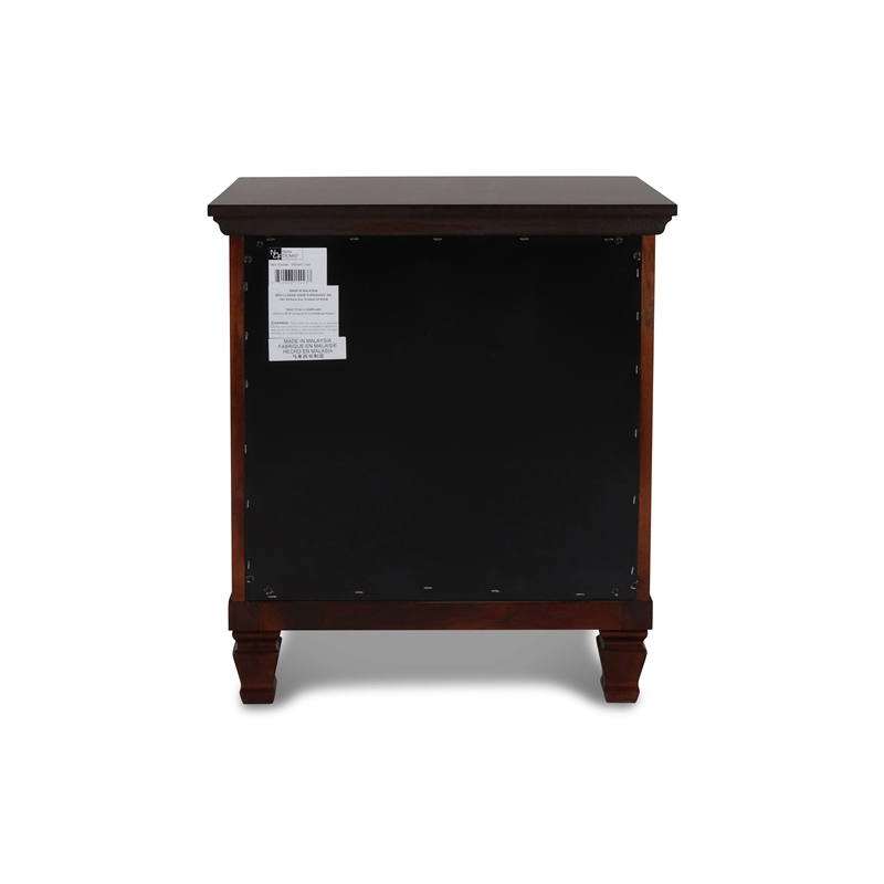 Pemberly Row Modern Solid Wood 2-Drawer Nightstand in Cherry
