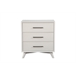 Pemberly Row Contemporary 3 Drawer Small Wood Chest in White