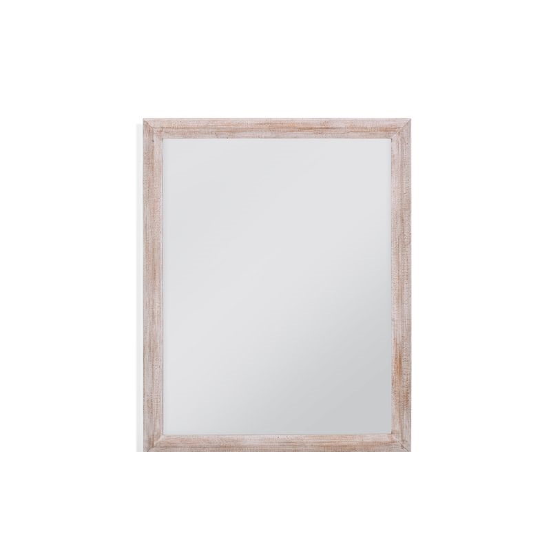 Pemberly Row Modern / Contemporary Wall Mirror in White Wood