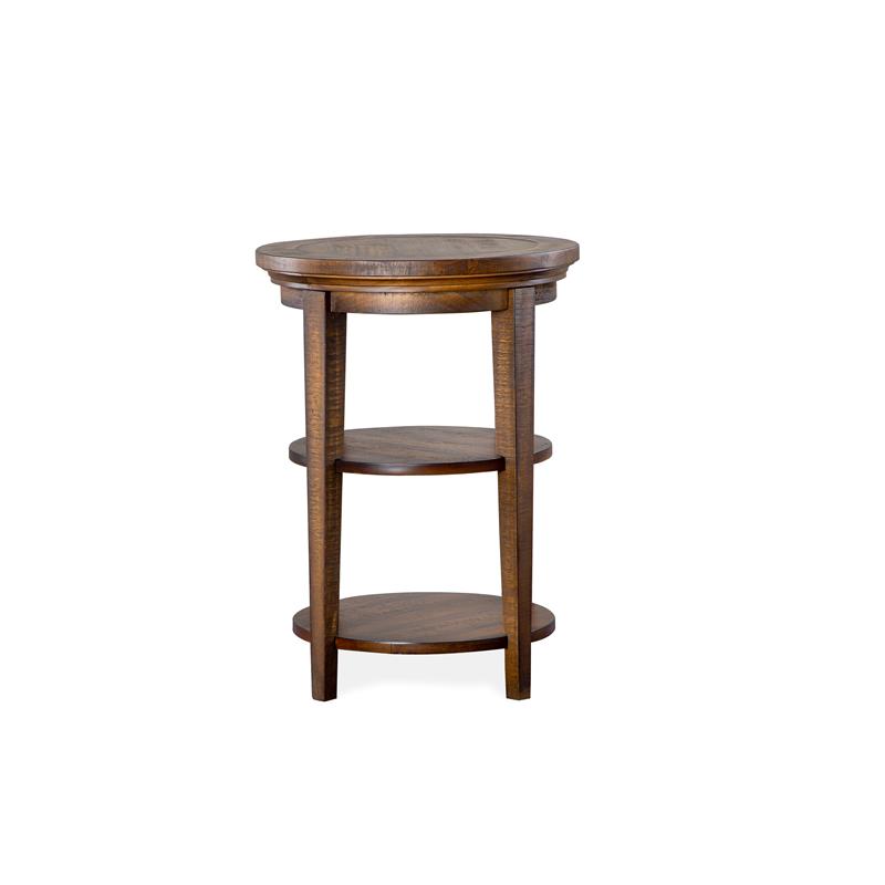 Pemberly Row Contemporary Transitional Round Accent End Table