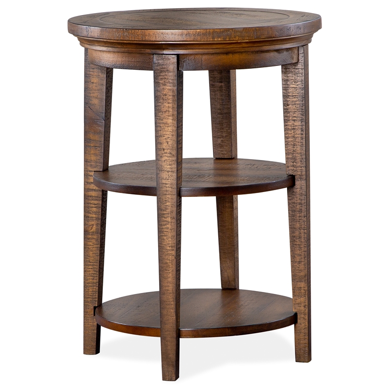 Pemberly Row Contemporary Transitional Round Accent End Table