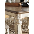 Pemberly Row Set of 9 Extendable Dining Table and Side Chair in Chipped White