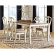 Pemberly Row Set of 9 Extendable Dining Table and Side Chair in Chipped White