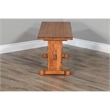 Pemberly Row 4-pieces Corner Dining Set/Breakfast Nook in Oak with Storage Space