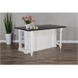 Pemberly Row Wood Kitchen Island in Espresso with Adjustable Shelves