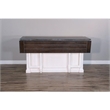 Pemberly Row Wood Kitchen Island in Espresso with Adjustable Shelves