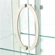 Pemberly Row Transitional 2-Drawers Display Cabinet - Creamy Pearl
