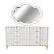Pemberly Row Transitional Dresser with Mirror - Creamy Pearl
