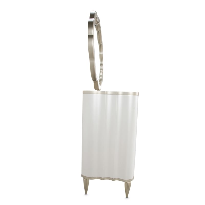Pemberly Row Transitional Dresser with Mirror - Creamy Pearl